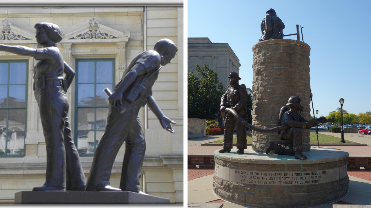 Illinois Police Officers and Illinois Firefighters Memorials