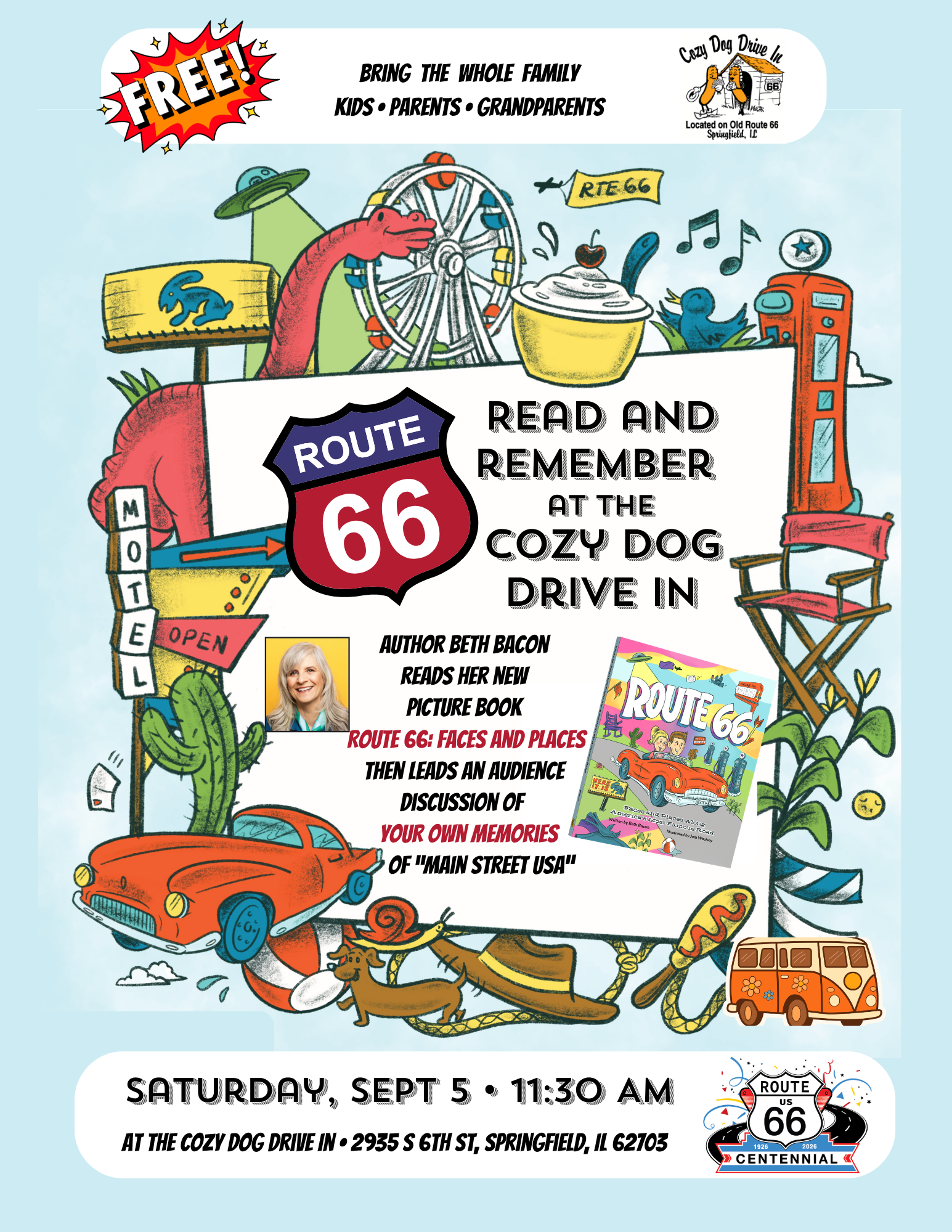 Read & Remember at the Cozy Dog Drive In | Springfield, Illinois