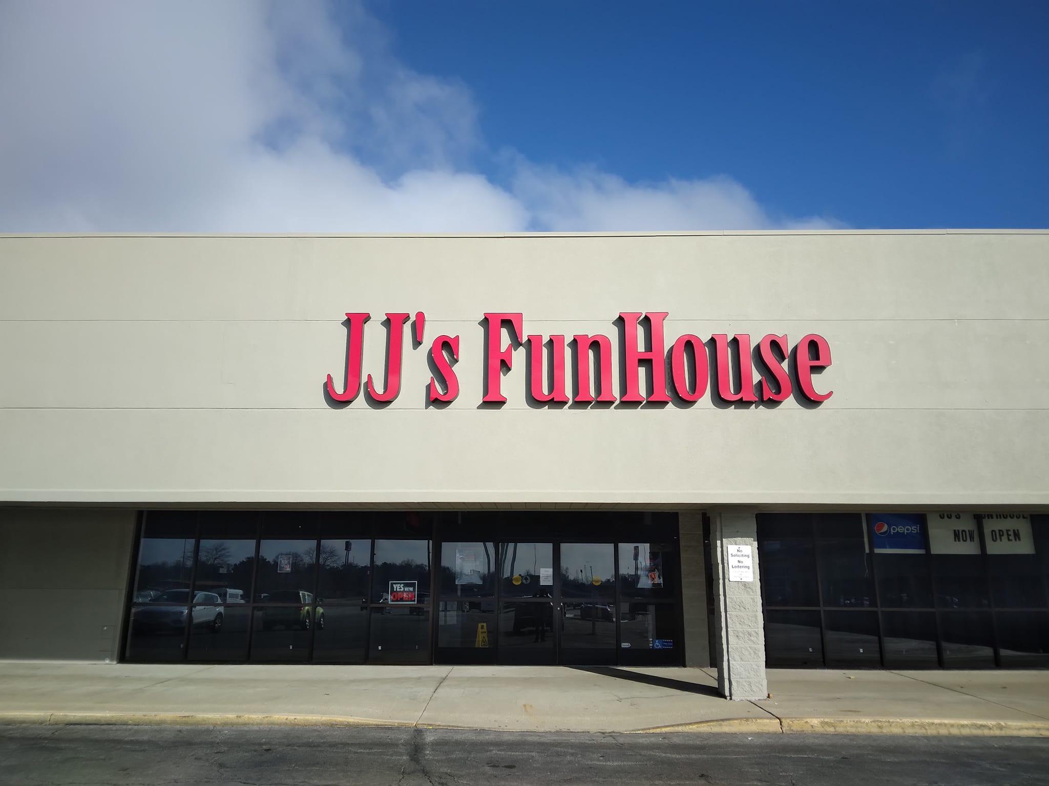 Exterior of JJ's FunHouse.