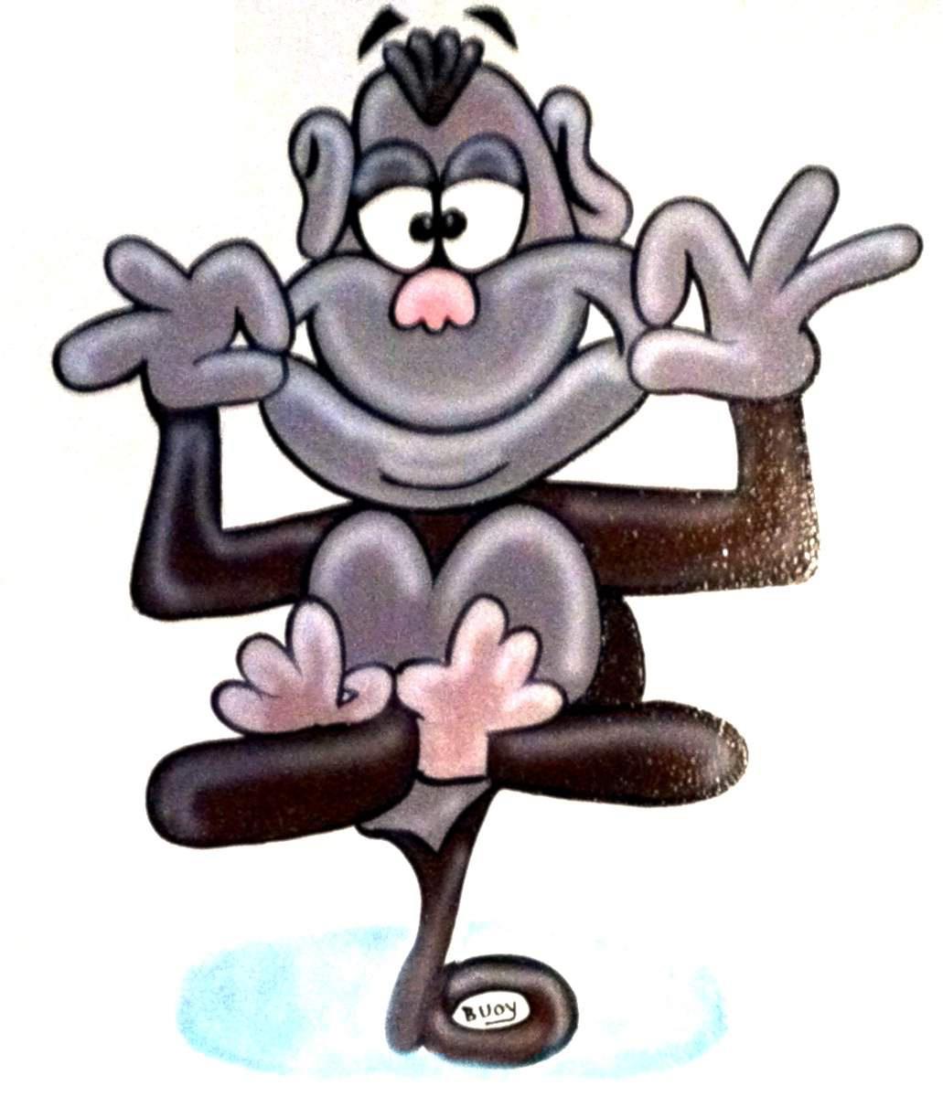 Lucky Monkey Pub and Grub logo - a monkey making a silly face.