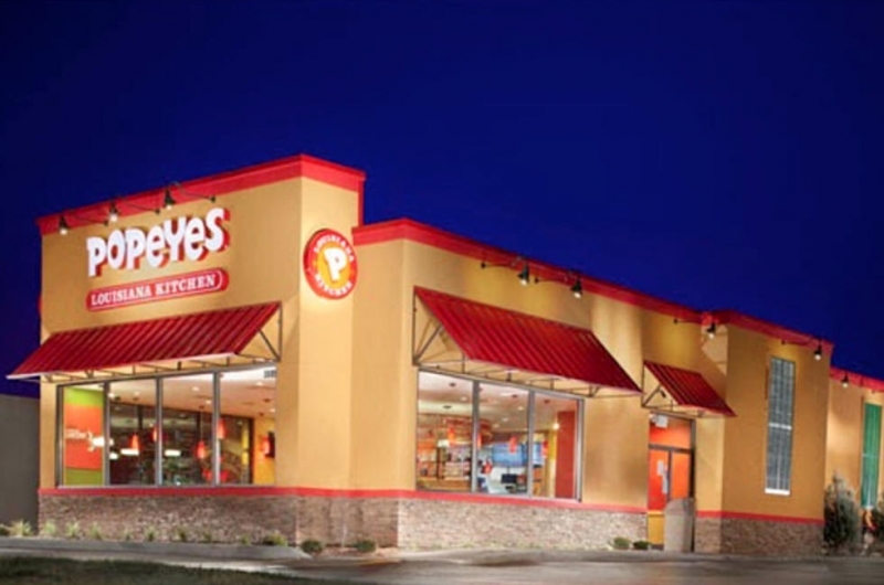 Exterior of Popeye's Louisiana Kitchen.