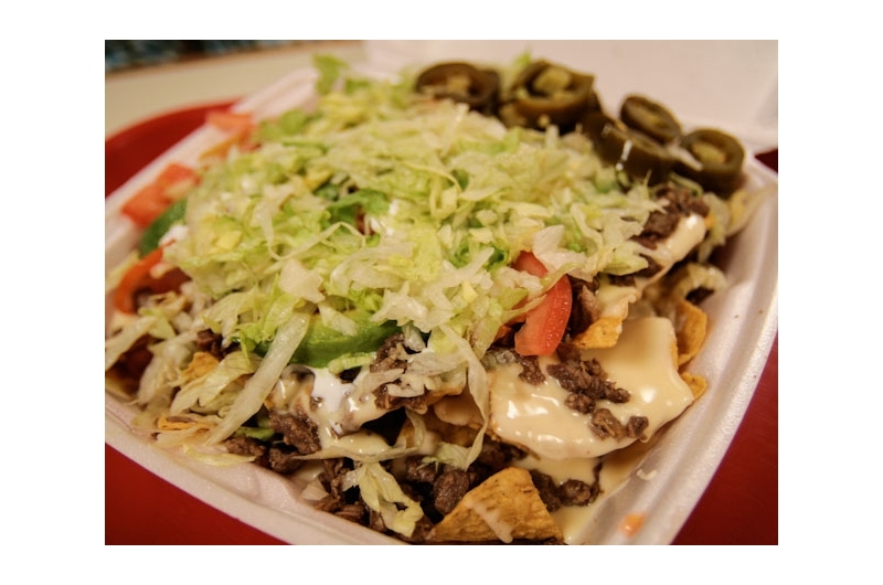 Nachos from La Bamba Mexican Restaurant.