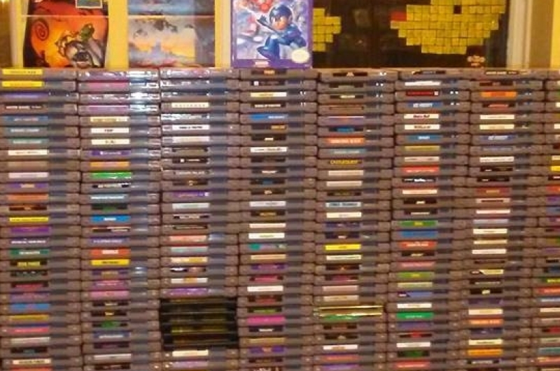 Row of video games at Live Action Games.