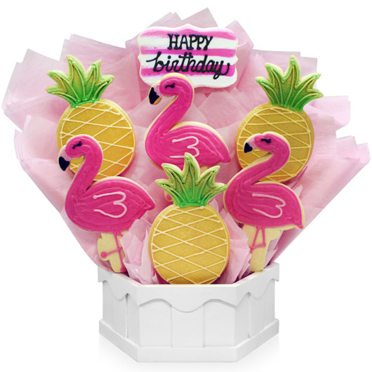 Flamingo and pineapple cookies from Cookies By Design.