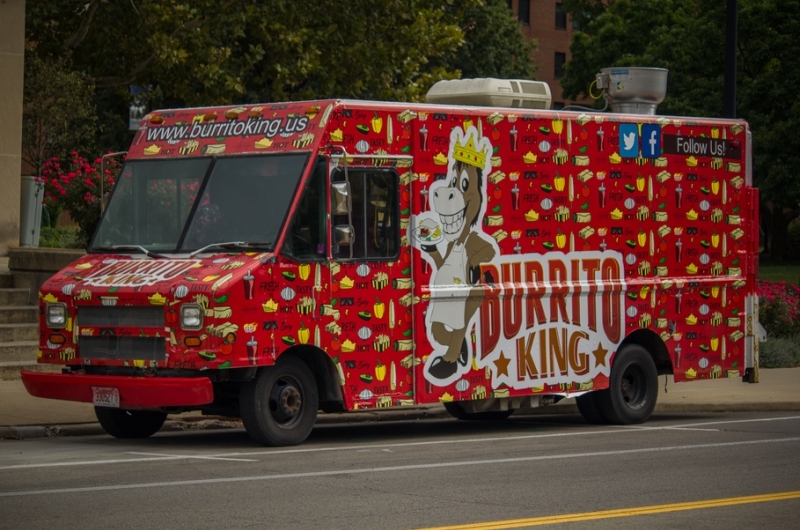 Exterior of Burrito King food truck.