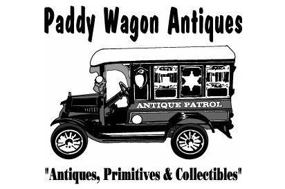 Logo for Paddy Wagon Antiques in Tuscola.