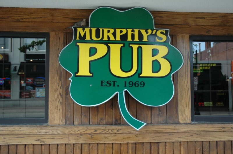 Exterior sign on Murphy's Pub.