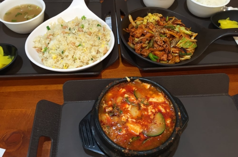 Food from Bab Plus Korean.