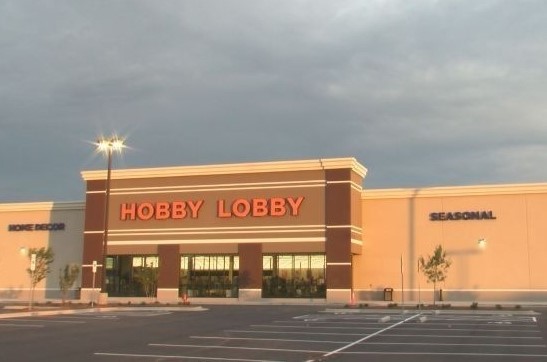 Exterior of Hobby Lobby.