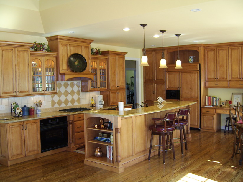 Kitchen cabinets made by Yoder Cabinets.