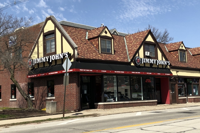 Exterior of Jimmy Johns.