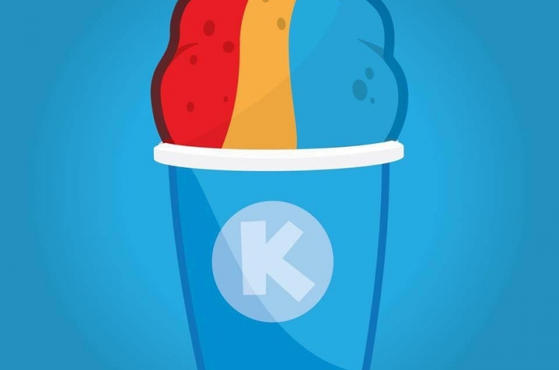 Drawing of a snow cone from Kona Ice.