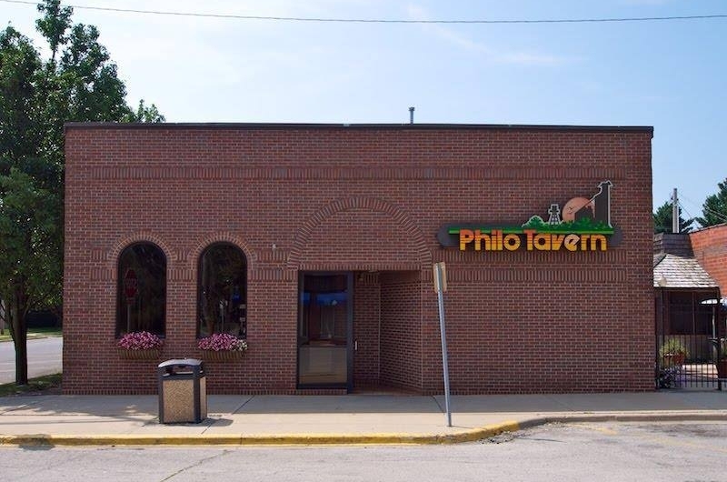 Exterior of Philo Tavern.