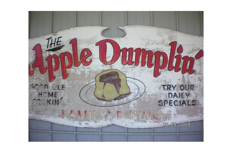 Sign for Apple Dumpling.
