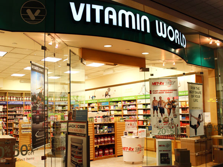 Exterior of Vitamin World located in Marketplace Mall.