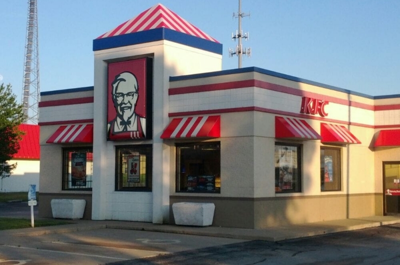 Exterior of Kentucky Fried Chicken.