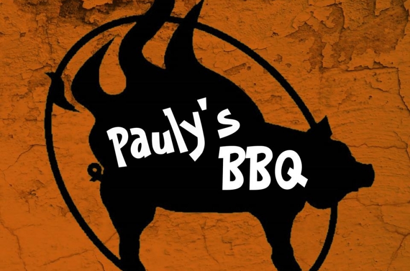 Logo for Pauly's BBQ.
