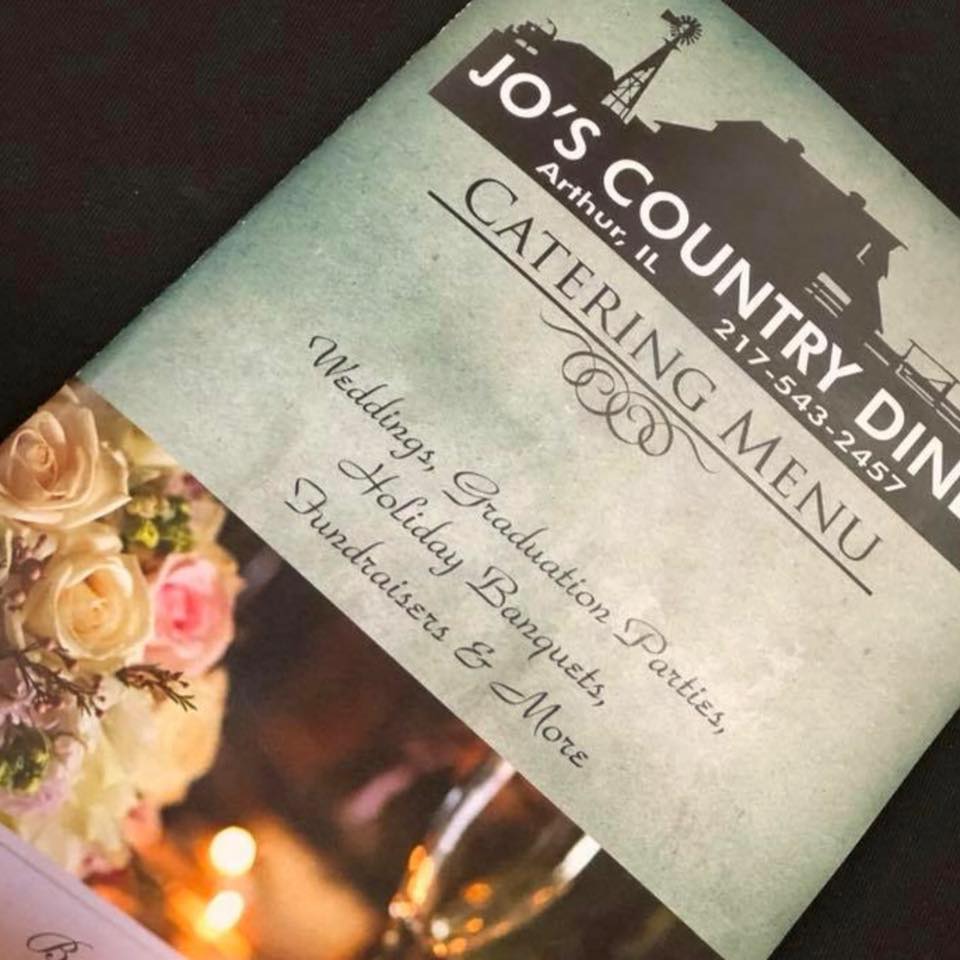Catering Menu at Jo's Country Diner.