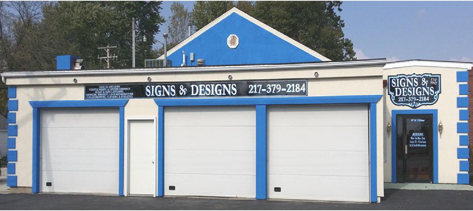 Exterior of Signs & Designs located in Paxton.