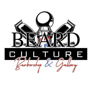 Logo for Beard Culture Barber Shop and Gallery logo.