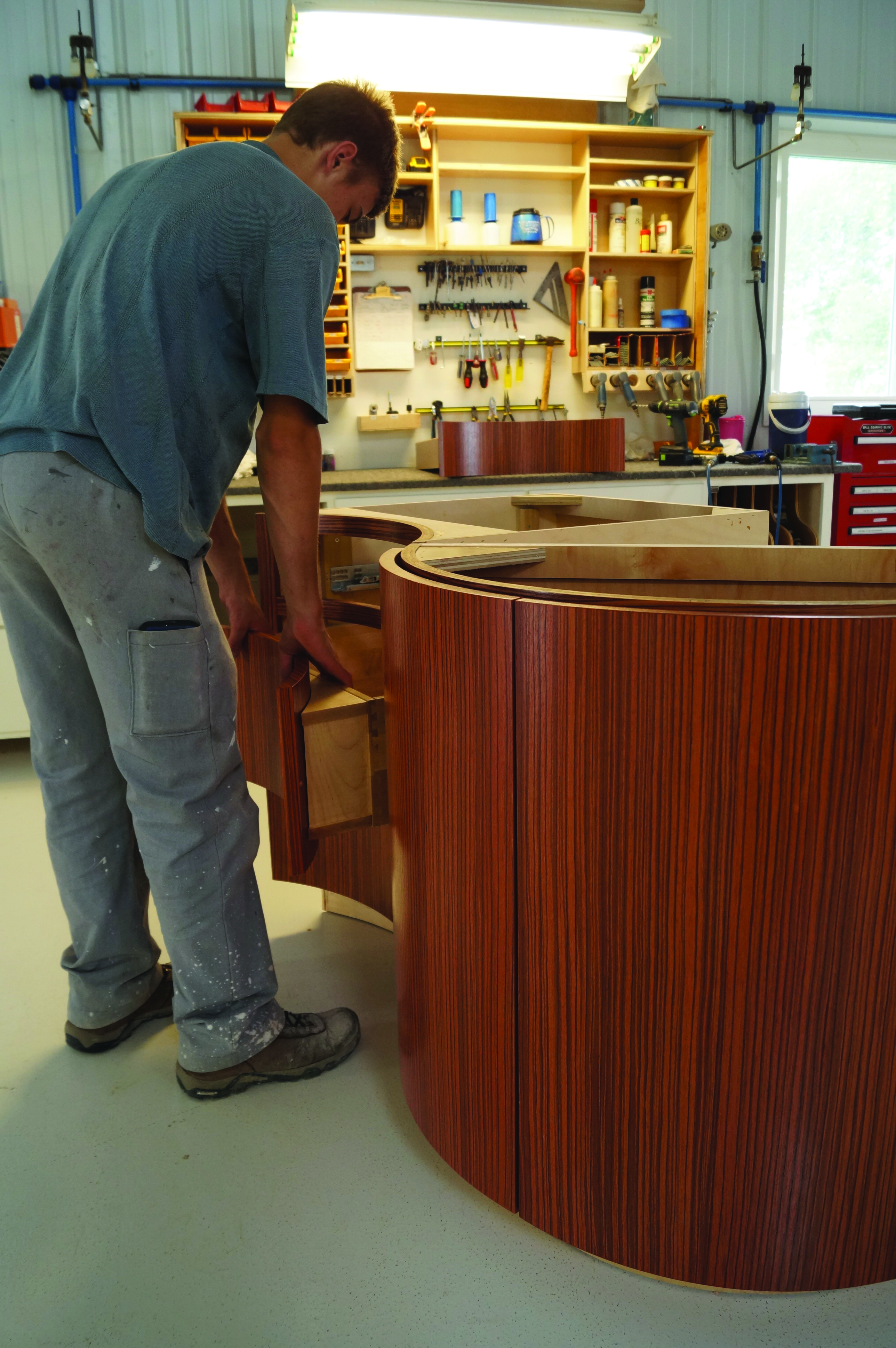 Woodworker working on a project.
