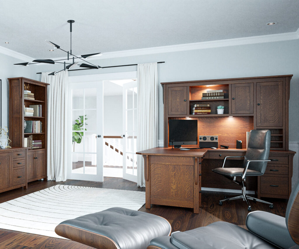 L-shape desk made by Premier Design Furniture.