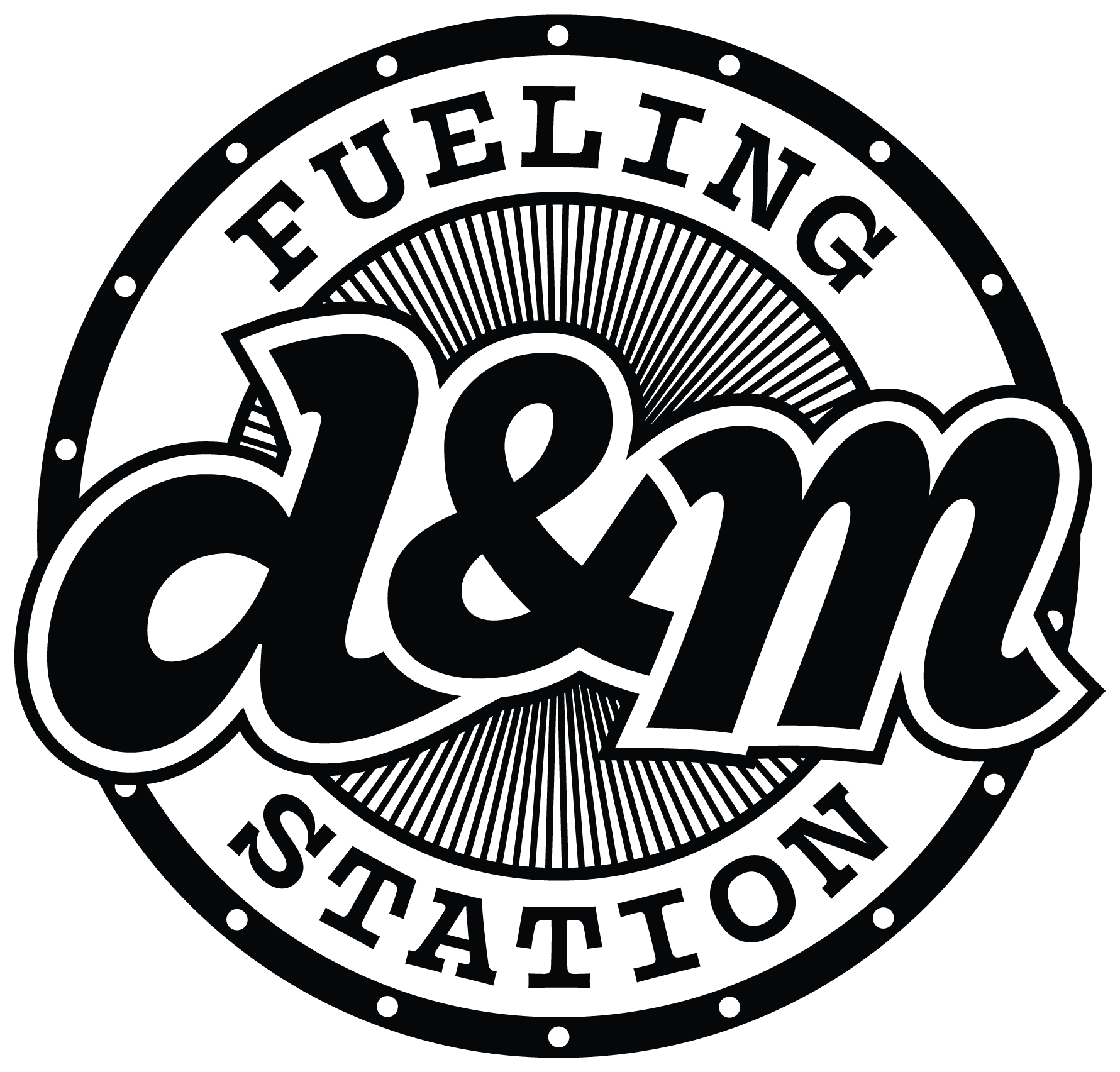 Logo for D & M Fueling Station.