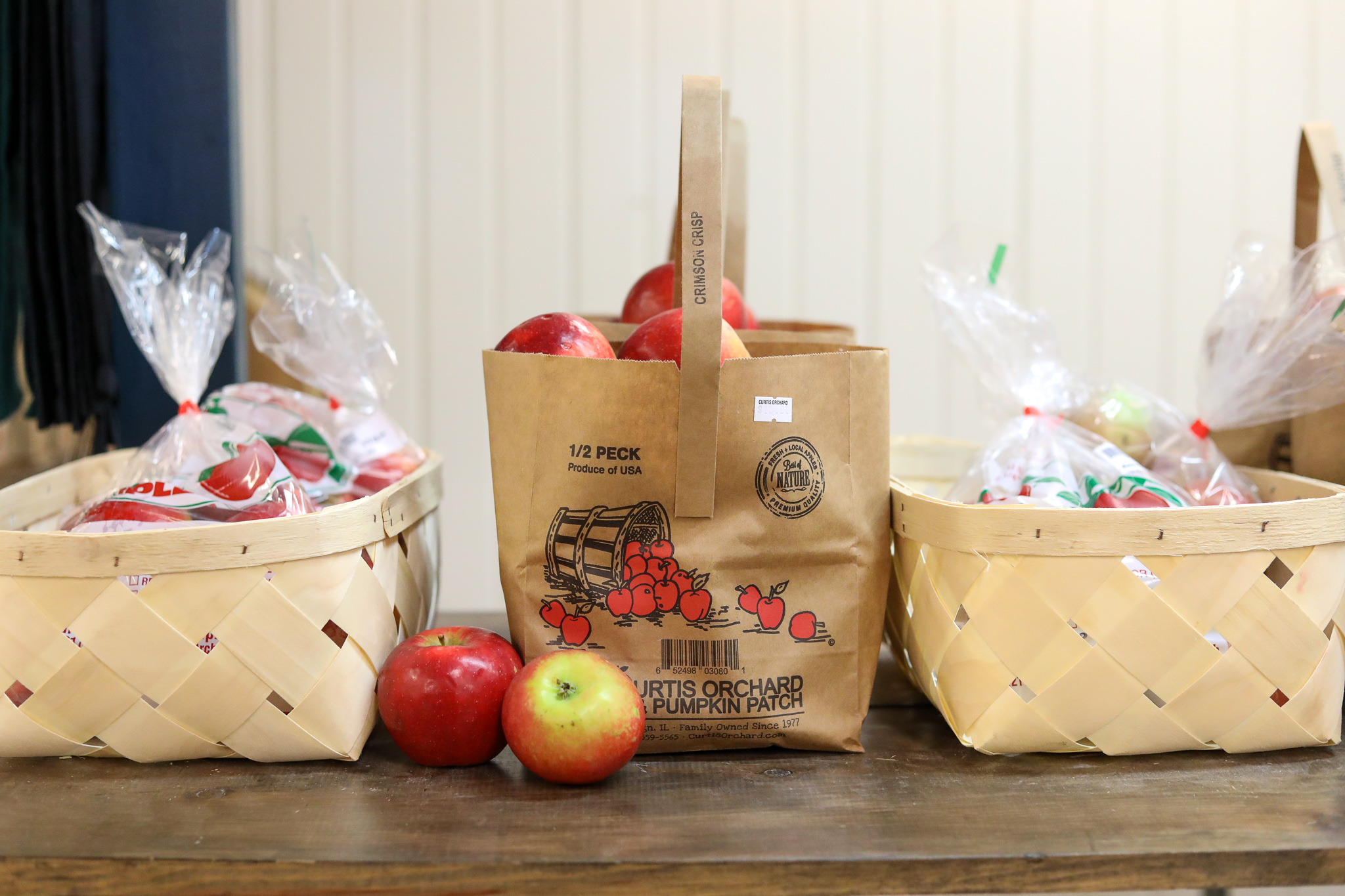 Basket of apples from Curtis Orchard & Pumpkin Patch.