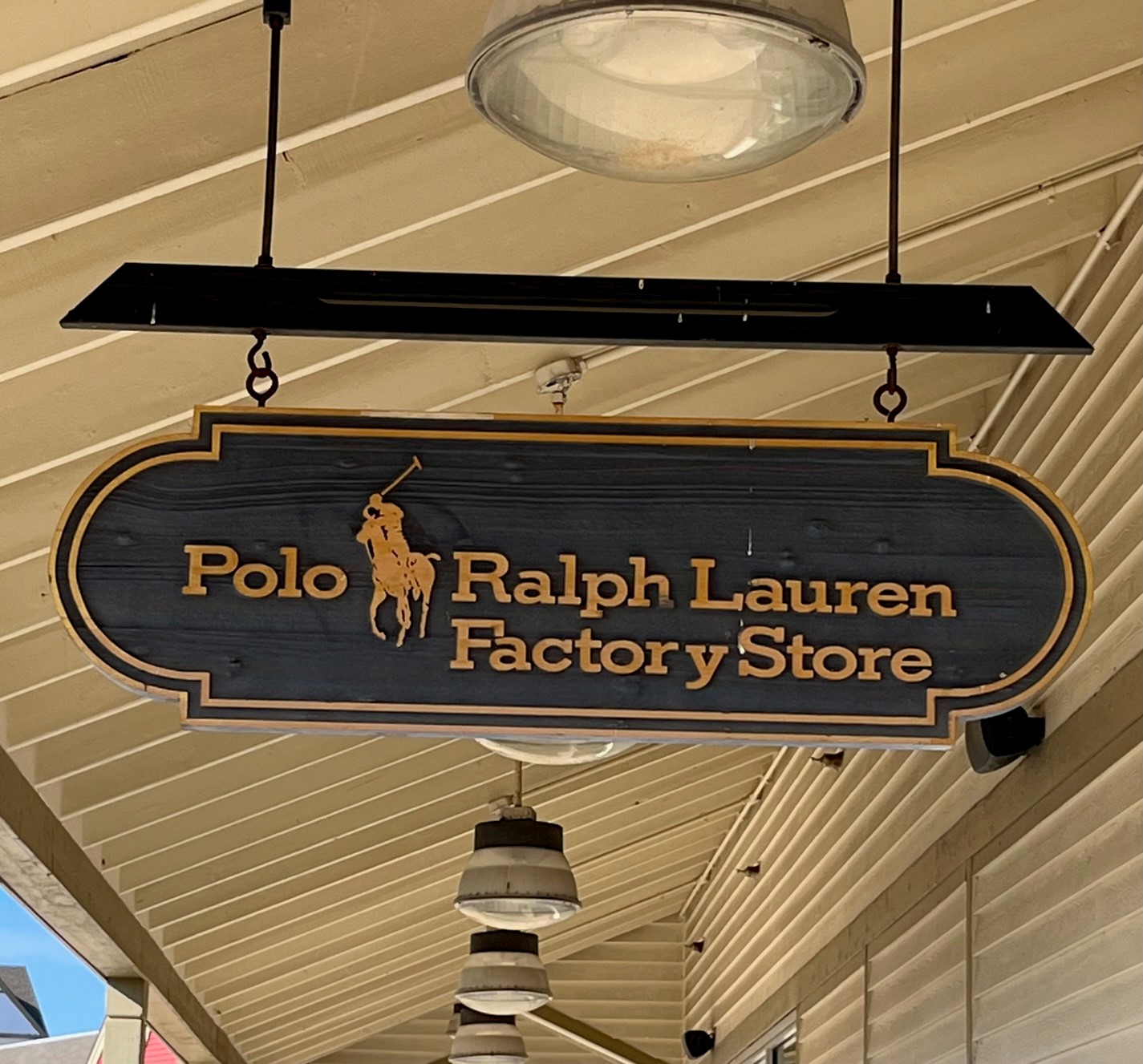 Sign for Polo Ralph Lauren Factory Store in Tuscola.