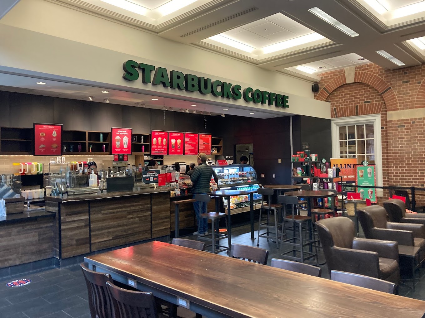 Starbucks located at the Illini Union Bookstore.