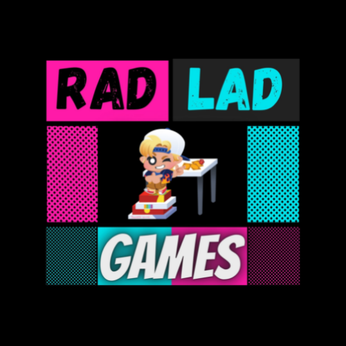 Logo for Rad-Lad Games located in Mahomet.