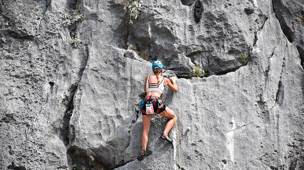 rock climbing