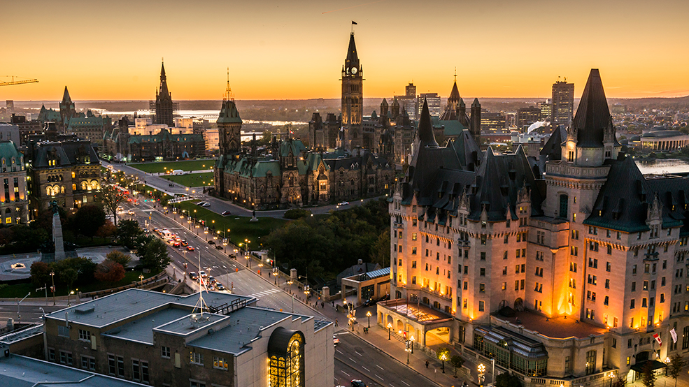 View of Parliament buildings