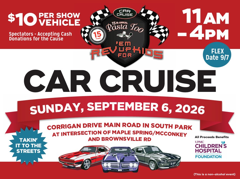 Pasta Too / Rev'em up for Kids SUPER Car Cruise Event