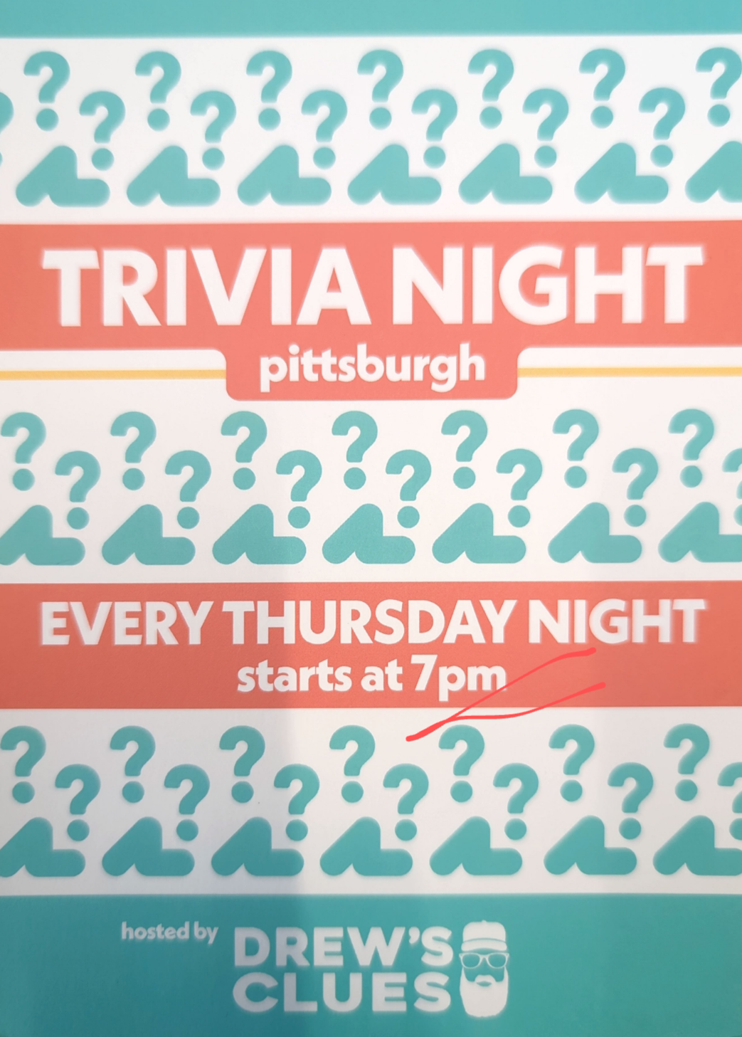 Drew's Clues Trivia at Aslin Beer