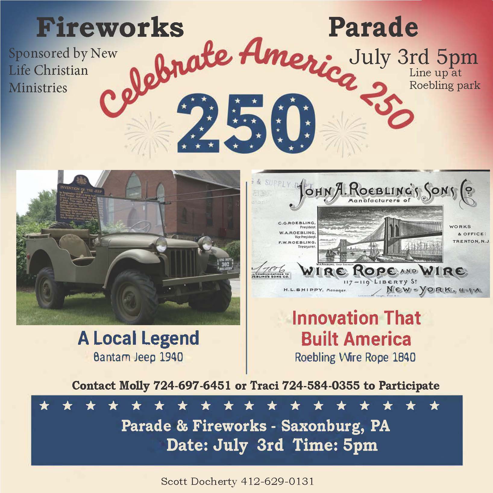 Saxonburg Celebrating America's 250th Parade and Celebration