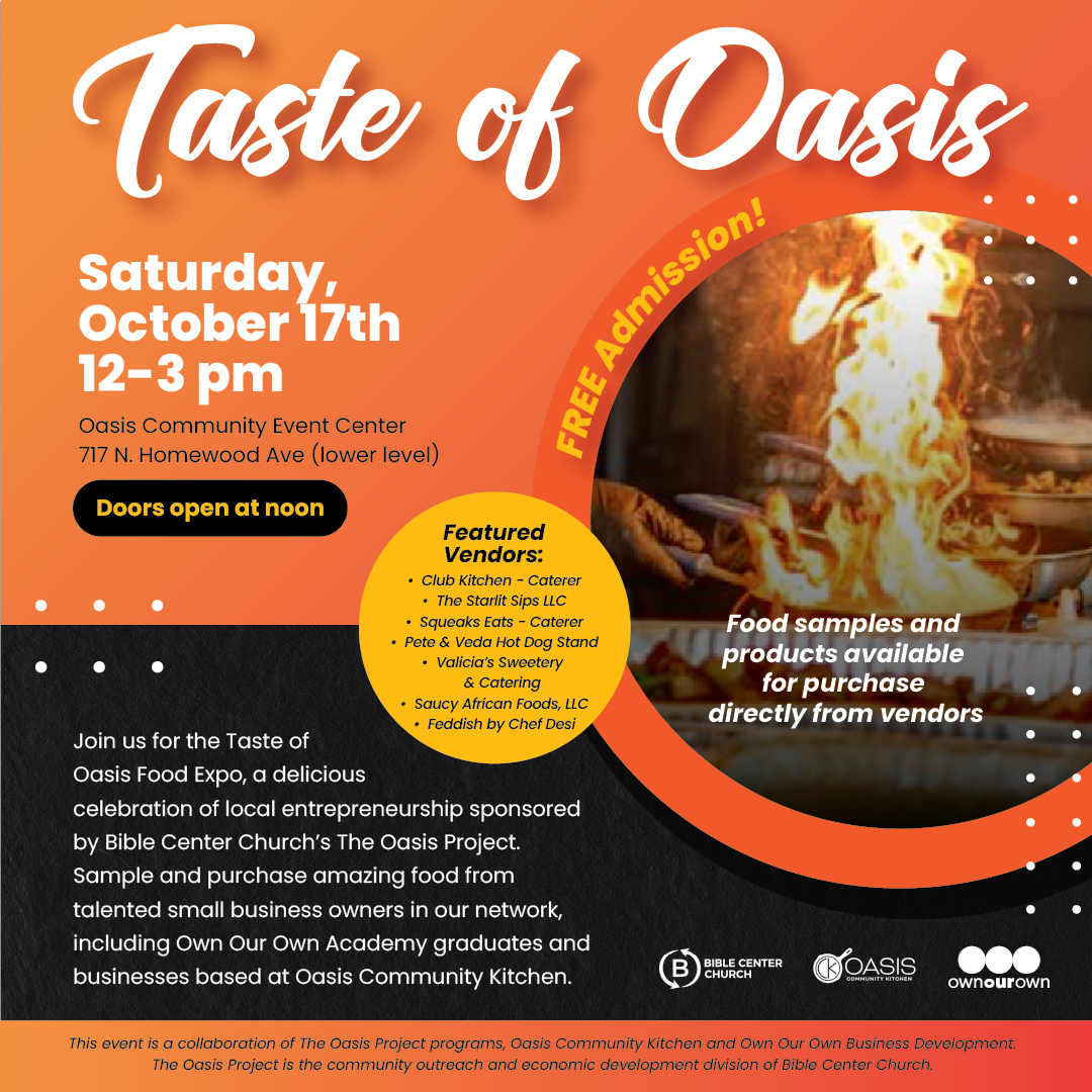 Oasis Community Kitchen: 2nd annual Fall Taste of Oasis - Food Expo