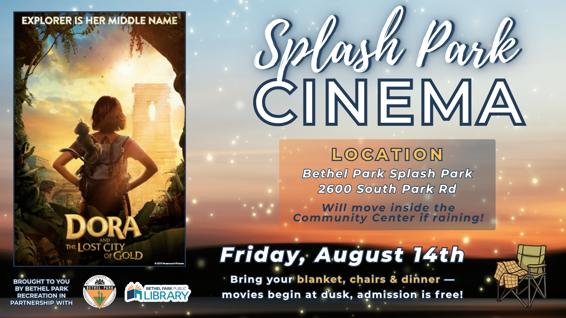 Splash Park Cinema: Dora and the Lost City of Gold
