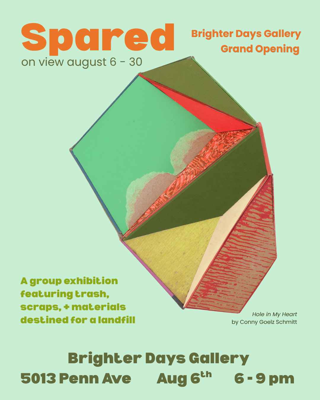Brighter Days Gallery Grand Opening and Group Exhibition “Spared”
