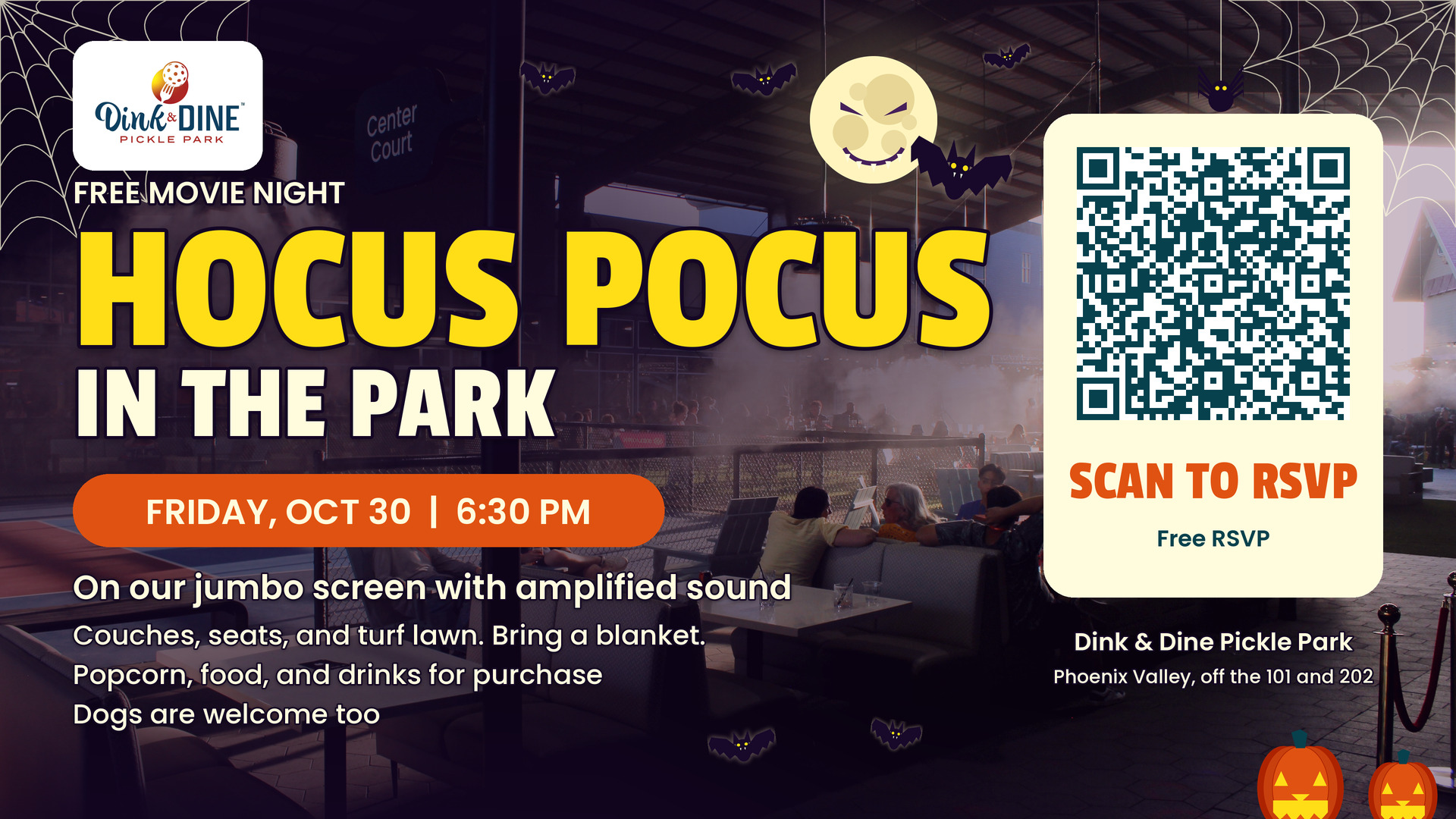 Halloween Movie Night, Screen on the Green: Showing Hocus Pocus Dink & Dine Mesa | October 30th