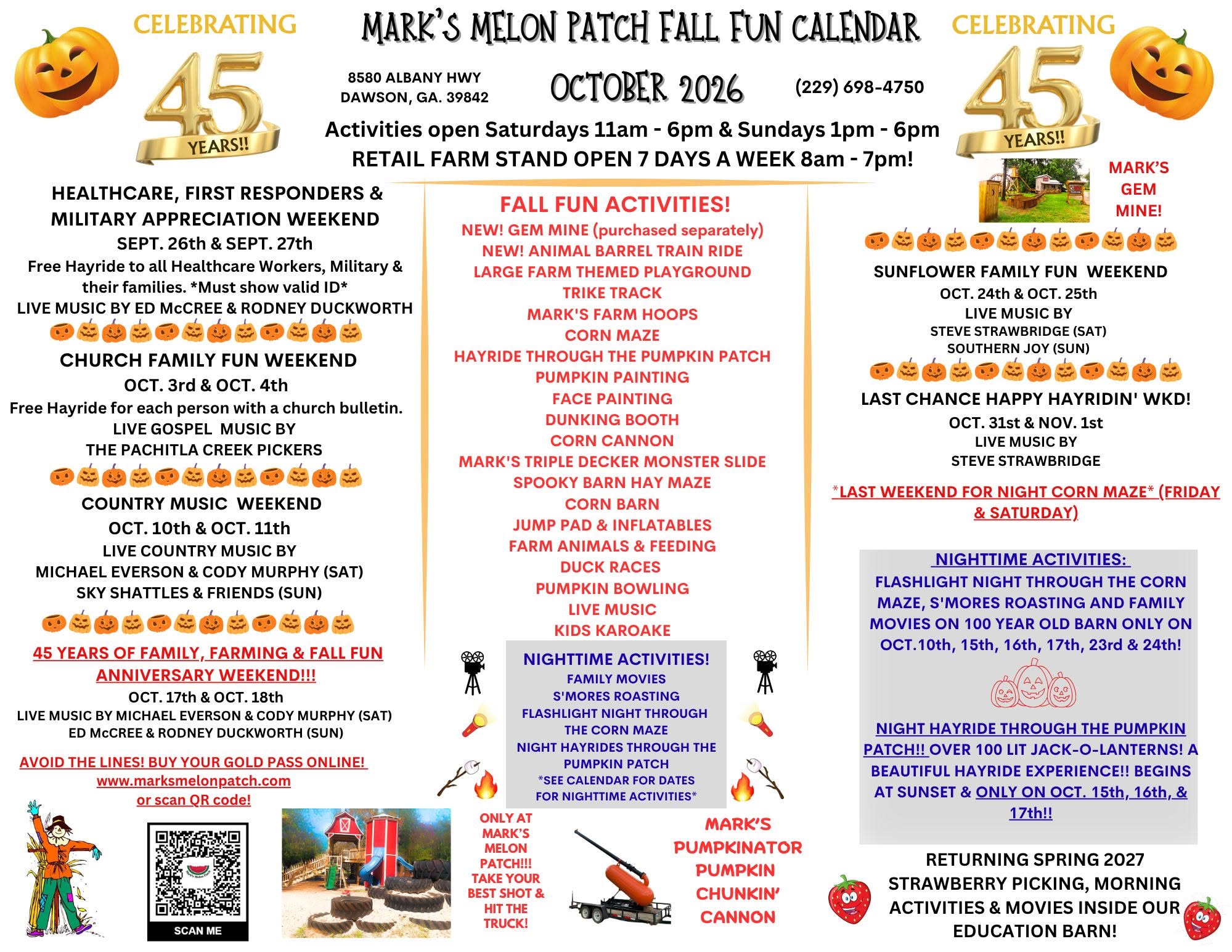 Mark's Melon Patch,: Mark's Melon Patch Fall Weekends
